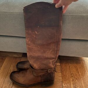 FRYE AND CO Brown Leather Western Boots